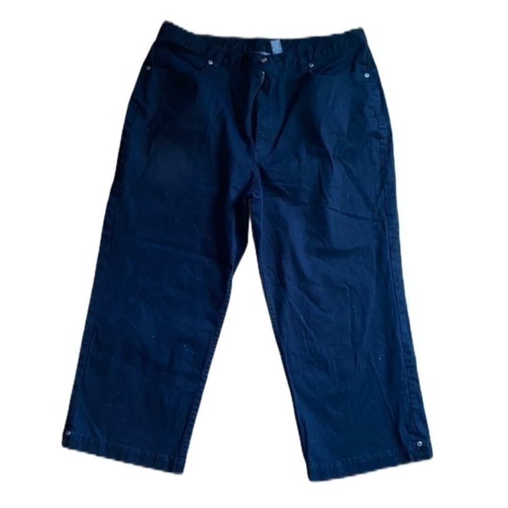 Additions by Chicos cropped Capri jeans, black